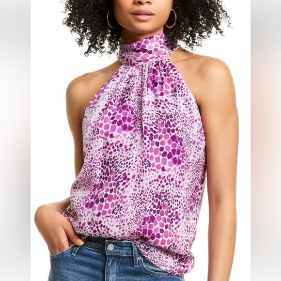 Ramy Brook Tops - Ramy Brook Silk Lori Halter Blouse Boysenberry Size XS